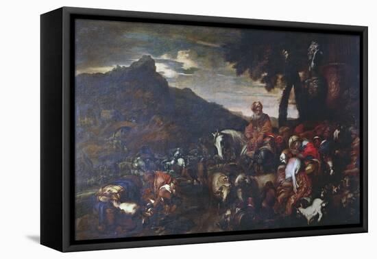 The Journey of Abraham's Family-Giovanni Benedetto Castiglione-Framed Stretched Canvas