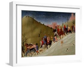 The Journey of the Magi, c.1433-5-Sassetta-Framed Giclee Print