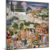 The Journey of the Magi to Bethlehem, the Left Hand Wall of the Chapel, circa 1460-Benozzo di Lese di Sandro Gozzoli-Mounted Giclee Print