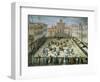 The Joust in the Piazza Santa Croce, Florence, 1555-Jan van der Straet-Framed Giclee Print