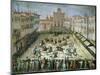 The Joust in the Piazza Santa Croce, Florence, 1555-Jan van der Straet-Mounted Giclee Print