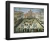 The Joust in the Piazza Santa Croce, Florence, 1555-Jan van der Straet-Framed Premium Giclee Print