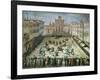 The Joust in the Piazza Santa Croce, Florence, 1555-Jan van der Straet-Framed Giclee Print