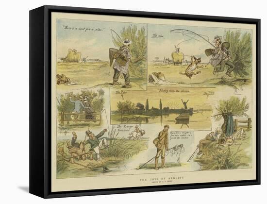 The Joys of Angling-Charles Edwin Fripp-Framed Stretched Canvas