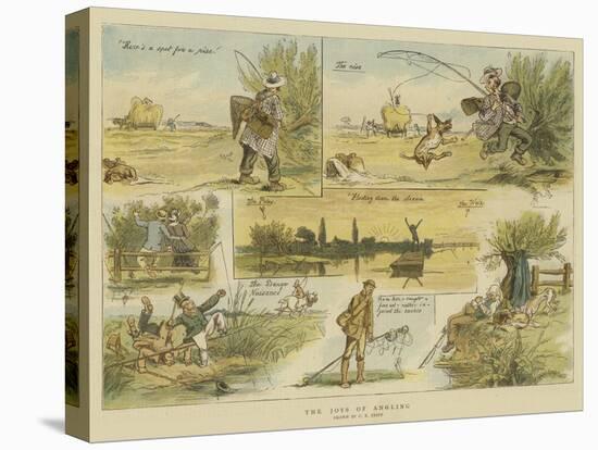 The Joys of Angling-Charles Edwin Fripp-Stretched Canvas