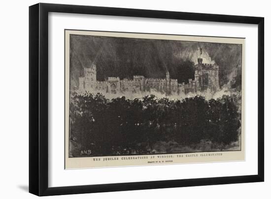 The Jubilee Celebrations at Windsor, the Castle Illuminated-Henry William Brewer-Framed Giclee Print