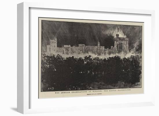 The Jubilee Celebrations at Windsor, the Castle Illuminated-Henry William Brewer-Framed Giclee Print