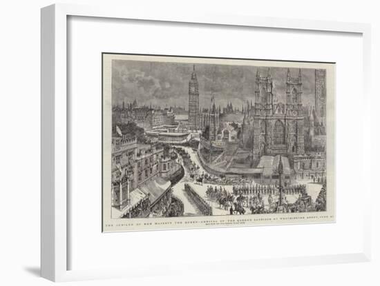 The Jubilee of Her Majesty the Queen, Arrival of the Queen's Carriage at Westminster Abbey, 21 June-Henry William Brewer-Framed Giclee Print