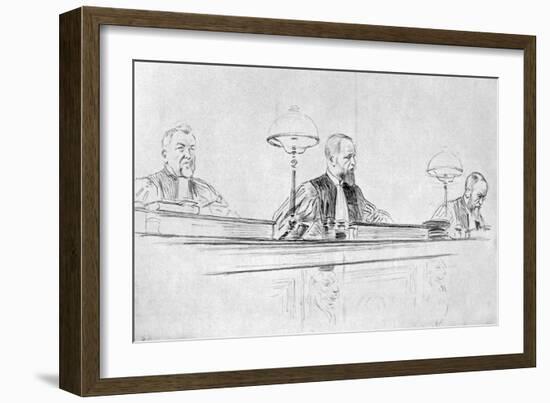 The Judge, M De Valles, During the Trial of Marguerite Steinheil, Paris, France, 1909-L Sabattier-Framed Giclee Print