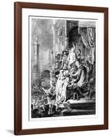 The Judgement of Christ, C.1636 (Etching)-Rembrandt van Rijn-Framed Giclee Print