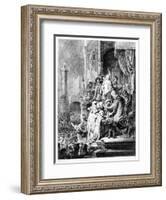 The Judgement of Christ, C.1636 (Etching)-Rembrandt van Rijn-Framed Giclee Print