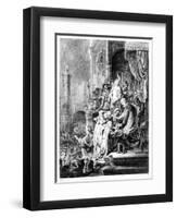 The Judgement of Christ, C.1636 (Etching)-Rembrandt van Rijn-Framed Giclee Print