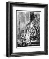 The Judgement of Christ, C.1636 (Etching)-Rembrandt van Rijn-Framed Giclee Print