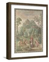 The Judgement of Midas, 1616-18-Domenichino-Framed Giclee Print