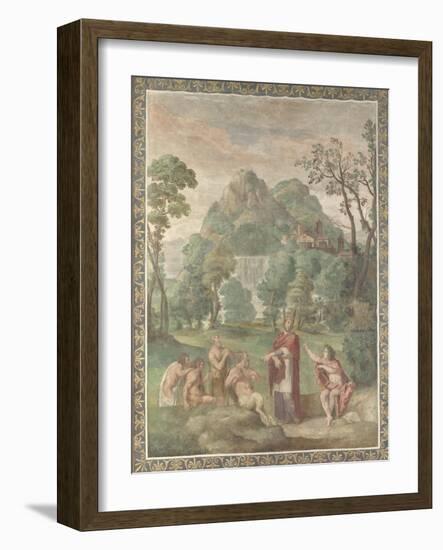 The Judgement of Midas, 1616-18-Domenichino-Framed Giclee Print