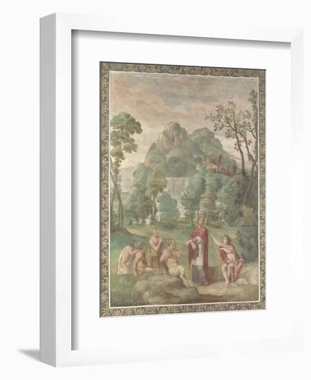 The Judgement of Midas, 1616-18-Domenichino-Framed Giclee Print