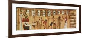 The Judgement of Osiris, Detail from a Book of the Dead, Late Period (Papyrus)-null-Framed Giclee Print