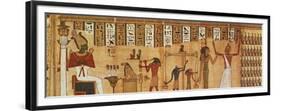 The Judgement of Osiris, Detail from a Book of the Dead, Late Period (Papyrus)-null-Framed Giclee Print