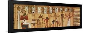 The Judgement of Osiris, Detail from a Book of the Dead, Late Period (Papyrus)-null-Framed Giclee Print