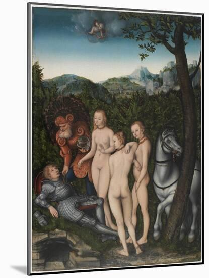 The Judgement of Paris, 1527-Lucas, The Elder Cranach-Mounted Giclee Print