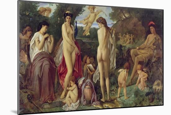 The Judgement of Paris, 1870-Anselm Feuerbach-Mounted Giclee Print