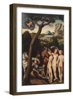 The Judgement of Paris, Ca 1528-Lucas Cranach the Elder-Framed Giclee Print