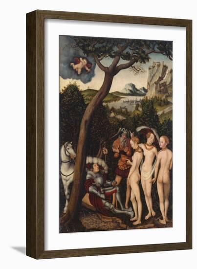 The Judgement of Paris, Ca 1528-Lucas Cranach the Elder-Framed Giclee Print