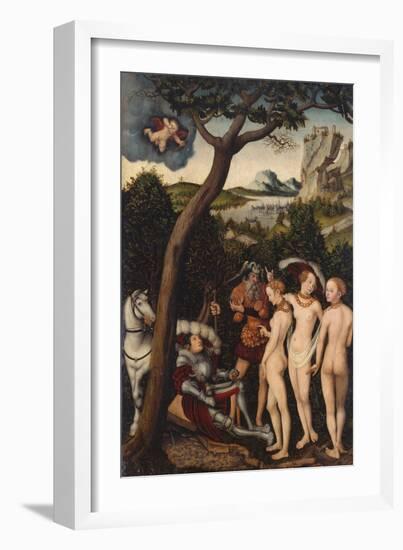 The Judgement of Paris, Ca 1528-Lucas Cranach the Elder-Framed Giclee Print