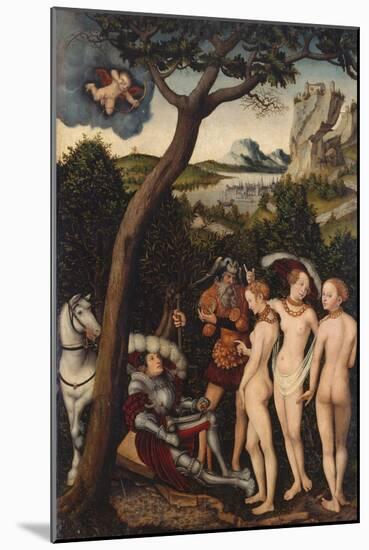 The Judgement of Paris, Ca 1528-Lucas Cranach the Elder-Mounted Giclee Print