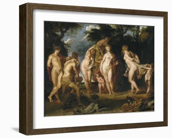 The Judgement of Paris, Ca 1606-Peter Paul Rubens-Framed Giclee Print