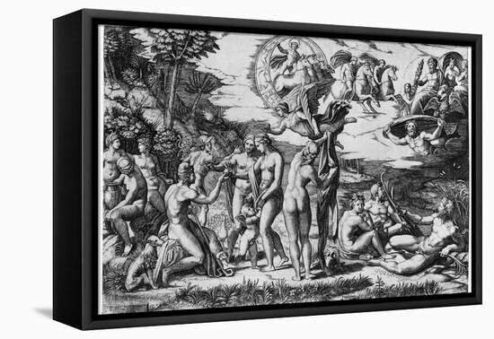 The Judgement of Paris-Marcantonio Raimondi-Framed Stretched Canvas