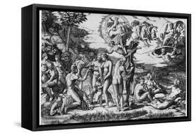 The Judgement of Paris-Marcantonio Raimondi-Framed Stretched Canvas