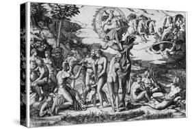 The Judgement of Paris-Marcantonio Raimondi-Stretched Canvas