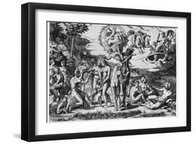 The Judgement of Paris-Marcantonio Raimondi-Framed Giclee Print