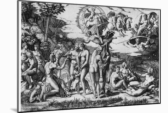 The Judgement of Paris-Marcantonio Raimondi-Mounted Giclee Print