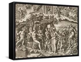 The Judgment of Paris, 1555-Giorgio Ghisi-Framed Stretched Canvas