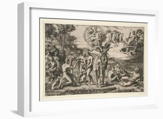 The Judgment of Paris, after Raphael, c.1510-20-Marcantonio Raimondi-Framed Giclee Print