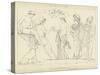 The Judgment of Paris-John Flaxman-Stretched Canvas