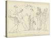 The Judgment of Paris-John Flaxman-Stretched Canvas