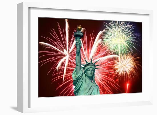 The July 4Th Fireworks-Gary718-Framed Art Print