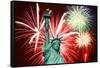 The July 4Th Fireworks-Gary718-Framed Stretched Canvas