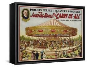 The Jumping Horse "Carry-Us-All" Carnival Poster-null-Framed Stretched Canvas