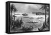 The Junction of the Ottawa and St Lawrence Rivers, Canada, 1842-John Cousen-Framed Stretched Canvas