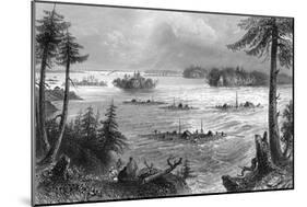 The Junction of the Ottawa and St Lawrence Rivers, Canada, 1842-John Cousen-Mounted Giclee Print