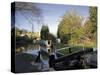 The Junction of the Stratford and Grand Union Canals, Kingswood Junction, Lapworth, Midlands-David Hughes-Stretched Canvas