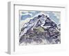 The Jungfrau, as Seen from Muerren-Ferdinand Hodler-Framed Giclee Print