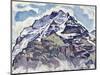 The Jungfrau, as Seen from Muerren-Ferdinand Hodler-Mounted Giclee Print