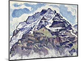 The Jungfrau, as Seen from Muerren-Ferdinand Hodler-Mounted Giclee Print