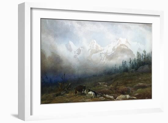 The Jungfrau, Monk and Eiger from Murren-Thomas George Cooper-Framed Giclee Print