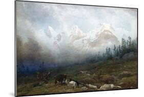 The Jungfrau, Monk and Eiger from Murren-Thomas George Cooper-Mounted Giclee Print